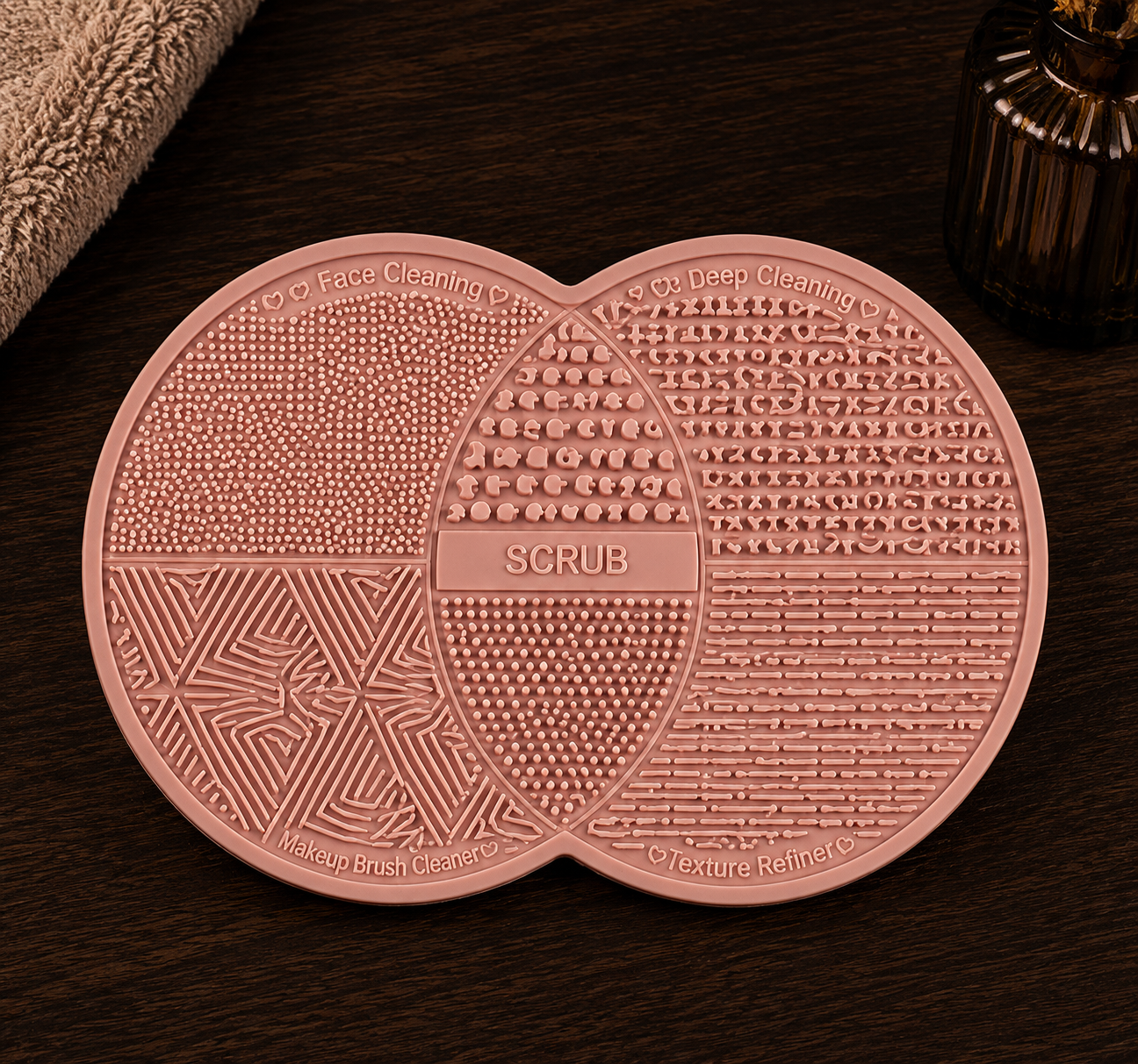 Make-up brush cleaning scrub