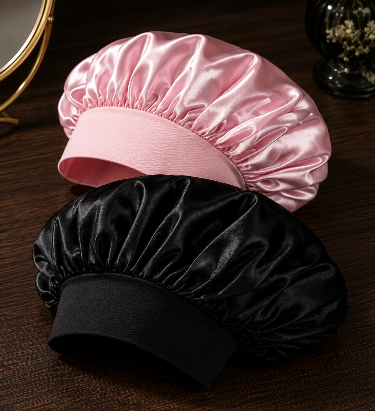 Silk cap pair